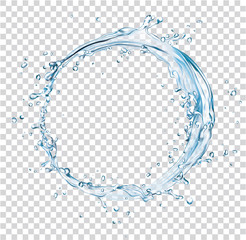 vector water splash circle - 185636950