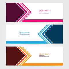 Vector abstract design banner web template.