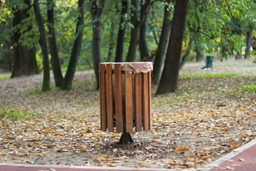 Trash can. Preservation of a nature