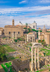 Rome (Italy) - The archeological historic center of Rome, named Imperial Fora.