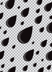 Fototapeta premium Realistic Black Oil isolated on transparent background. Vector illustration.