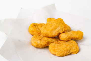 Fried crispy chicken nuggets