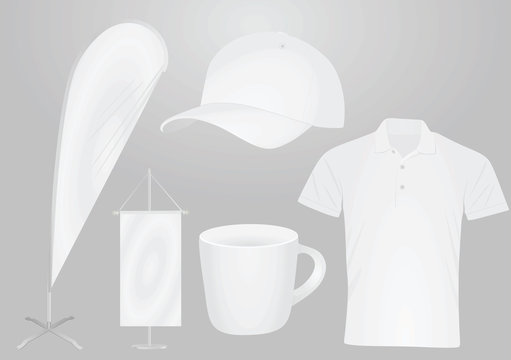 Promotional Items Set. Vector Illustration