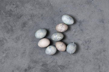 Natural dyed grey Easter eggs
