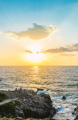 Fototapeta premium 東尋坊の夕景