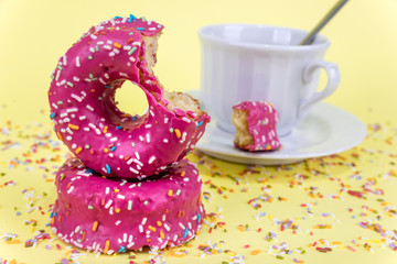 sweet with hot coffee