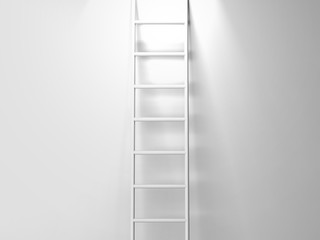 Stairway to light and success 3d render illustration