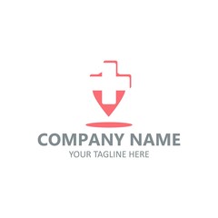 Medical logotype vector emblem healcare design illustration