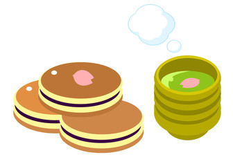 どらやきとお茶