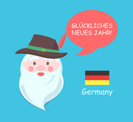 Germany Santa Claus Poster Vector Illustration