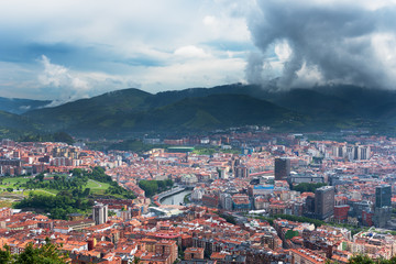 Fototapeta na wymiar Bilbao skyline, Spain.
