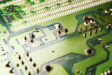 Motherboard background / A motherboard is the main printed circuit board found in general purpose microcomputers and other expandable systems