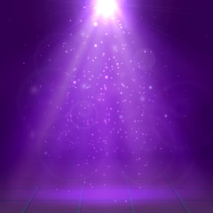Purple spotlights, ray, fog, smoke, Disco, Light Effects, Vector illustration - 185648198
