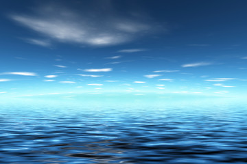 Fototapeta na wymiar The sea and the sky. 3D rendering