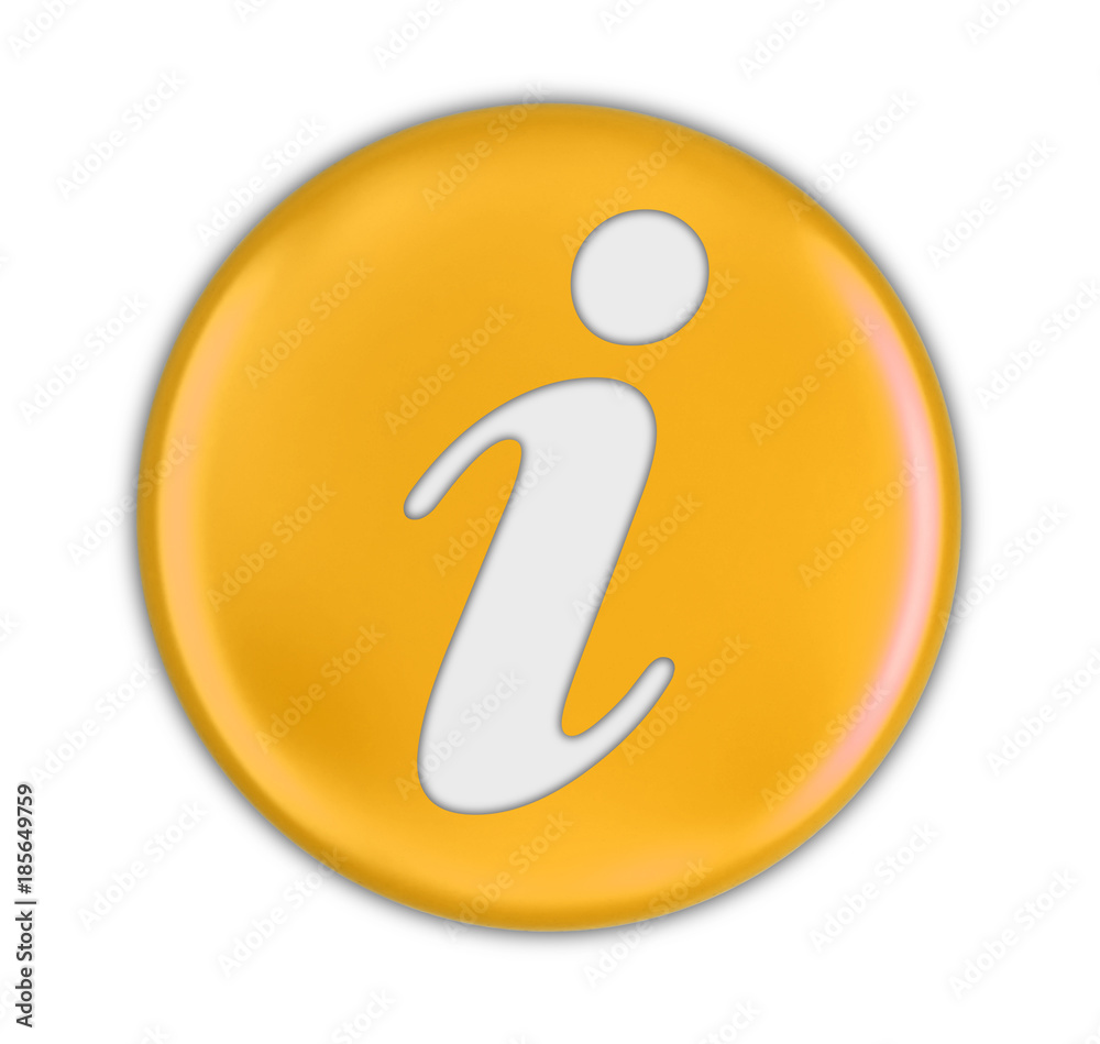 Poster button with info. image with clipping path