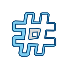 Hashtag social symbol