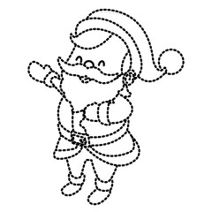 Cute santa claus cartoon icon vector illustration graphic design