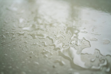 water drops on the table