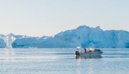 Climate Change and Global Warming seen in Isfjord by Ilulissat in Greenland