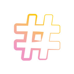 Obraz premium Hashtag social symbol