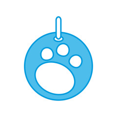 Footprint decorative ball icon vector illustration graphic design