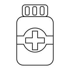 pill bottle healthcare icon image vector illustration design 
