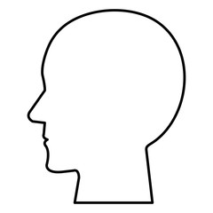 human profile isolated icon vector illustration design