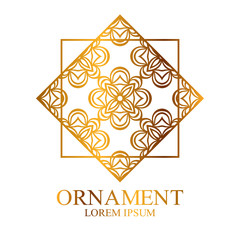 Geometric ornamental logo for design and decoration. Vector illustration