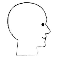 human profile isolated icon vector illustration design