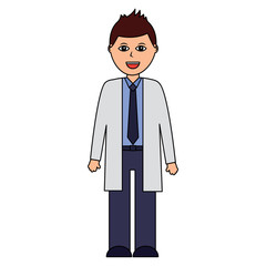 doctor physician medical staff portrait character vector illustration