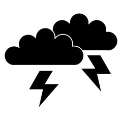 clouds storm electric icon vector illustration design
