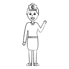 portrait female doctor medical healthcare character vector illustration