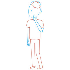 brain storming with human profile vector illustration design