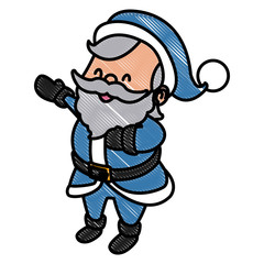 Cute santa claus cartoon icon vector illustration graphic design