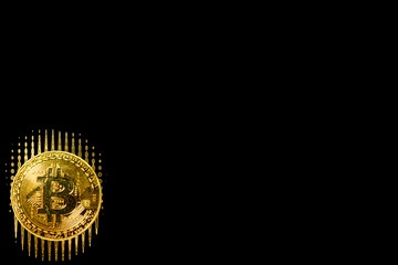 Bitcoin coin golden wallpaper