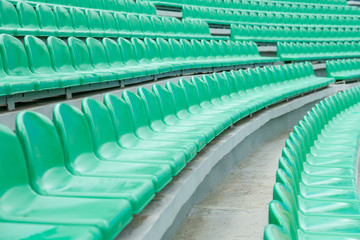 Fototapeta premium Empty rows with seats on a stadium