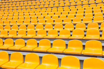 Fototapeta premium Empty rows with seats on a stadium