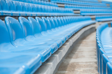 Empty rows with seats on a stadium