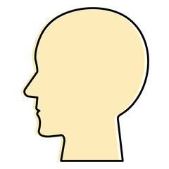 human profile isolated icon vector illustration design