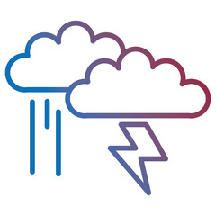 clouds storm electric icon vector illustration design