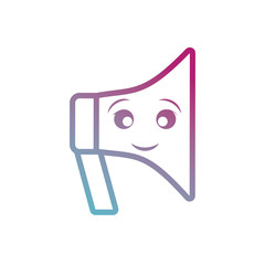 kawaii megaphone icon