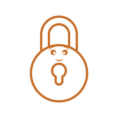 kawaii padlock icon