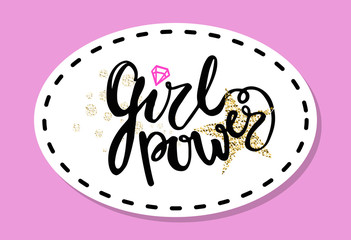 Girl Power Colorful Graffiti Vector Illustration