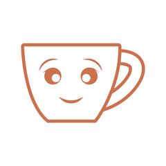 kawaii coffee mug icon
