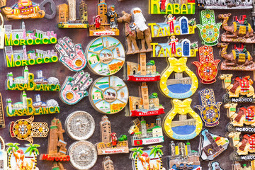  Souvenir fridge magnets for sale representing Morocco.