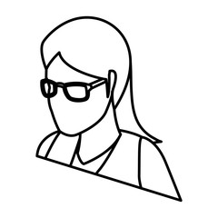 Business woman profile 3d icon vector illustration graphic design