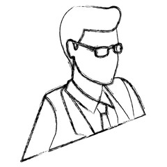 Businessman profile 3d icon vector illustration graphic design