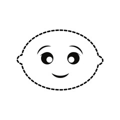 kawaii lime vector illustration