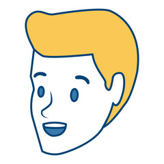 Man face cartoon icon vector illustration graphic design