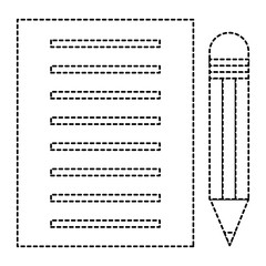 sheet of notebook with pencil icon vector illustration design